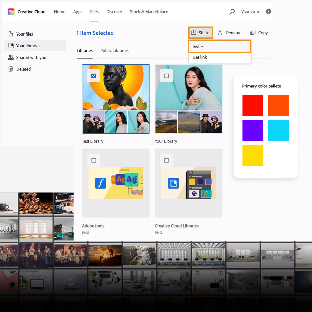 Share and collaborate with clients and teams with Creative Cloud
